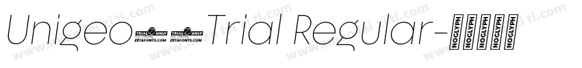 Unigeo64Trial Regular字体转换
